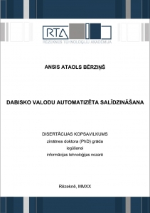 Dabisko valodu automatizēta salīdzinā&scaron;ana